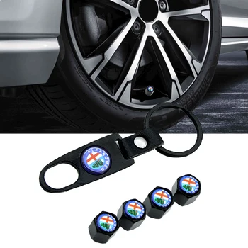 

Alloy Caps Keychain Car Badge Steel Wheel Tire Valve Stem for Alfa Alpha Romeo 159 147 156 Giulietta 147 159 Mito Accessories