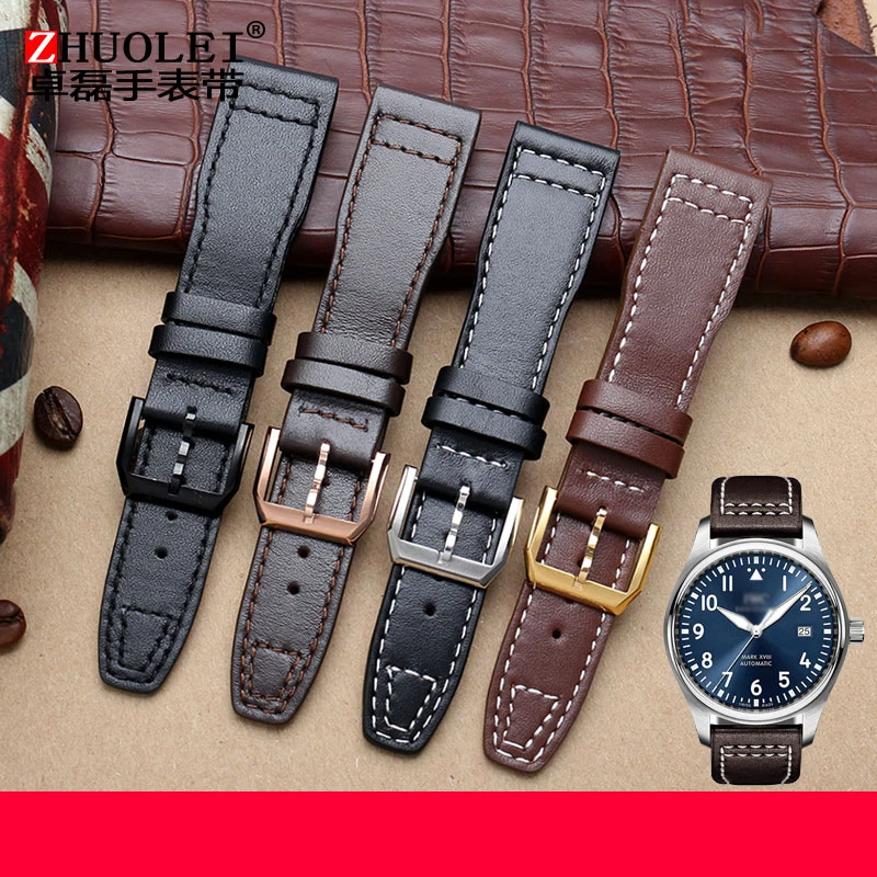 Leather watch strap fit for Universal Pilot IW327004/377714 Little Prince's special watch strap