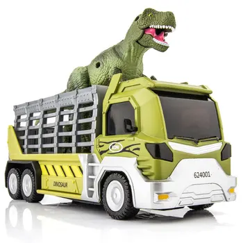 

2019 new arrive Kennie 12 model Dinosaur World planet Alloy car Transport Vehicle Raptor Tyrannosaurus Toy Truck Model