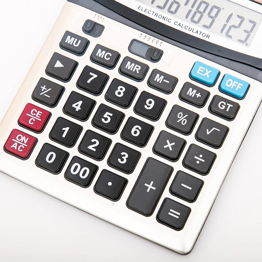 12 Digits Standard Office ,Solar, AA Battery Electronic Calculator Large, 1-Pack 12 Digits Standard Office ,Solar, AA Battery Electronic Calculator Large, 1-Pack