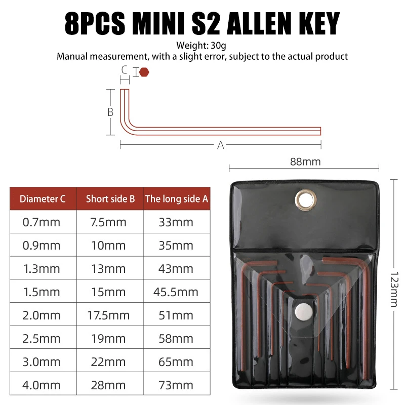 8 11 Pcs Allen Wrench L Type Metric Imperial Wrench Inch Allen Key