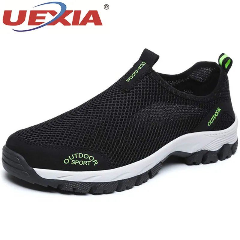 $10.92 Uexia Men Summer Comfortable Casual Shoes Slip-On Breathable Sport Mesh Flats Trainers Sneaker