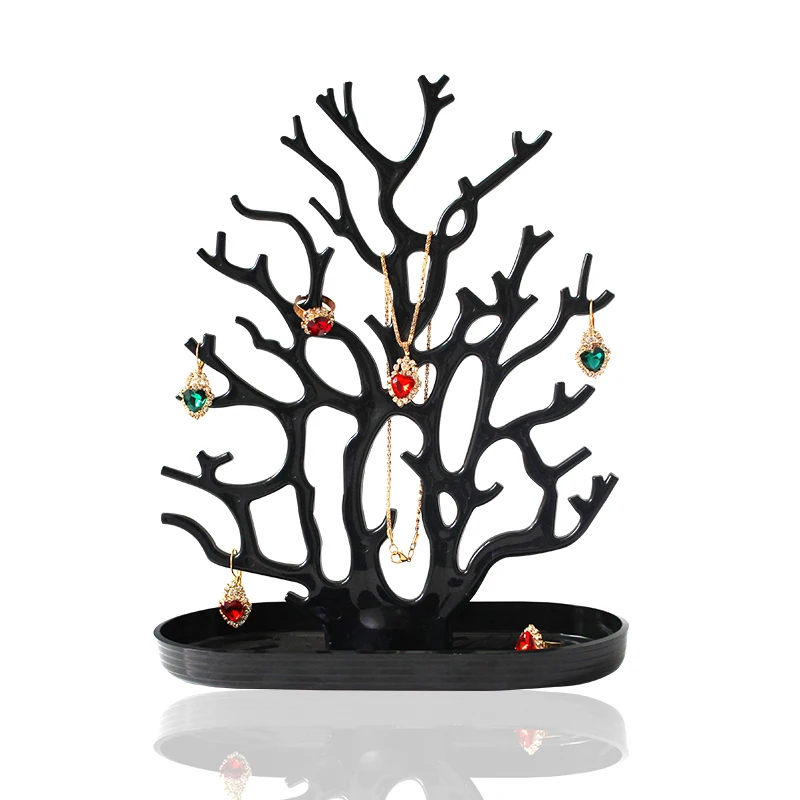 Plastic Jewelry Rack Home Decoretion Coral Shape Earrings Necklace Ring Pendant Bracelet Display Stand Tray Tree Storage | Украшения и