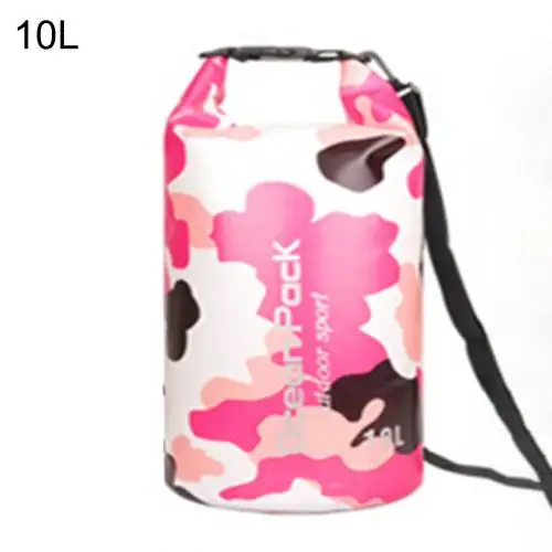 10L Camouflage Pink Открытый Путешествия Плавание плавающий рафтинг каяк Водонепроницаемый сухой мешок для хранения пакет мешок парусный каноинг катание на лодках Водонепроницаемость - Цвет: 10L Camouflage Pink