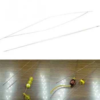 

5Pcs Silver Color Big Eye Curved Beading Needles Threading String Cord Easy Jewelry Making Tools Dull