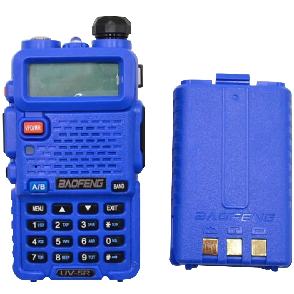 Baofeng UV-5R портативная рация профессиональная CB радиостанция трансивер 5 Вт VHF/UHF портативная тактическая охотничья рация - Цвет: Blue