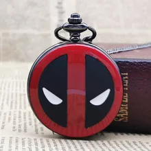 Модные красные цепочки для карманных часов, ожерелье серии Hero, кварцевые карманные часы в стиле стимпанк, кулон для женщин, мужчин, детей, подарки