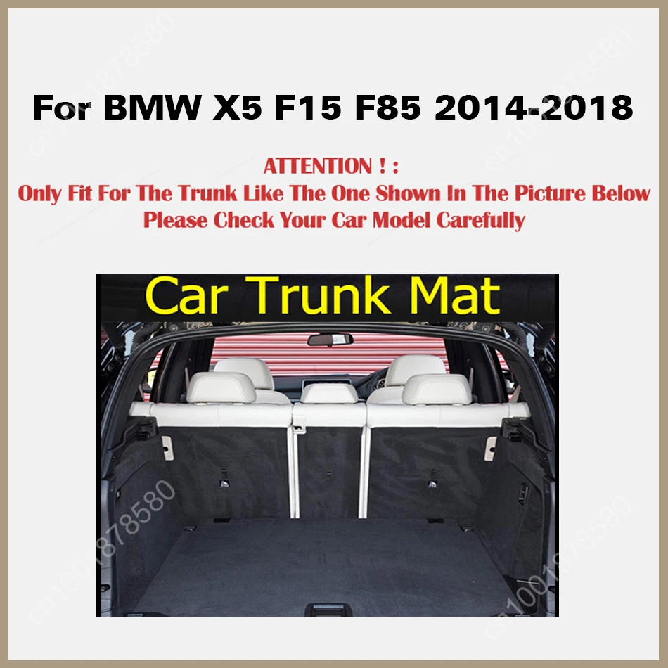 Nur untere matte Leder Kofferraum Matte Für BMW X5 F15 F85 2014