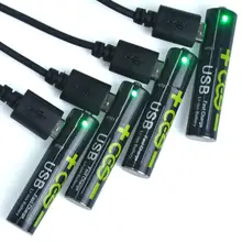 1.5v usb aaa bateria de íon de lítio 1100mwh 100% capacidade de polímero de lítio usb bateria de lítio recarregável