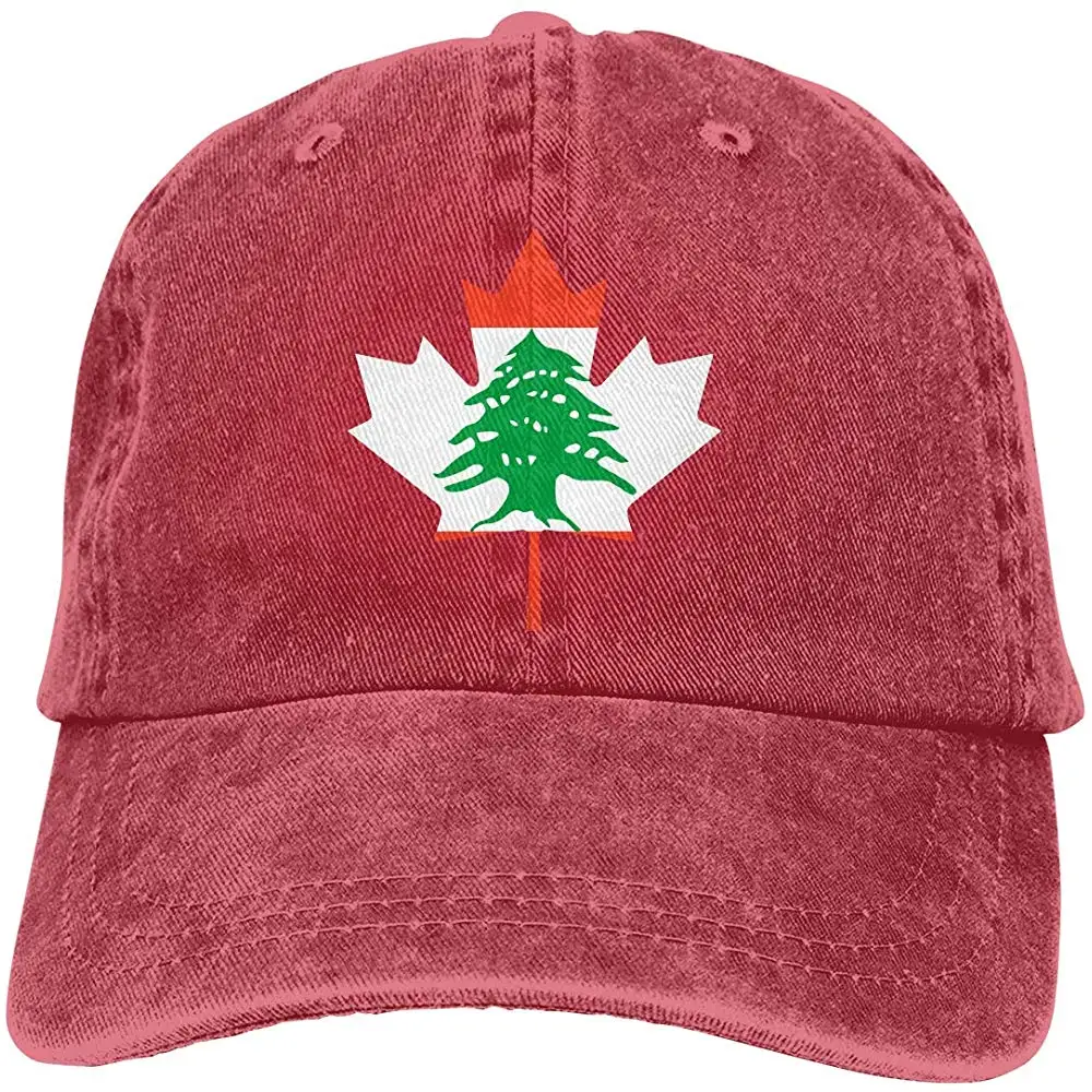 Lebanon Flag, Канада, кленовый лист, унисекс, окрашенная в пряжу джинсовая кепка, бейсболка, регулируемая бейсболка
