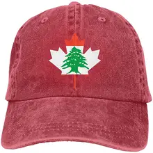 Lebanon Flag, Канада, кленовый лист, унисекс, окрашенная в пряжу джинсовая кепка, бейсболка, регулируемая бейсболка
