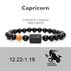 Abalorios de piedra negra de 8mm para Hombre y mujer, pulsera de constelación de 12 pares, pulsera Masculina, joyería para Hombre ► Foto 3/6