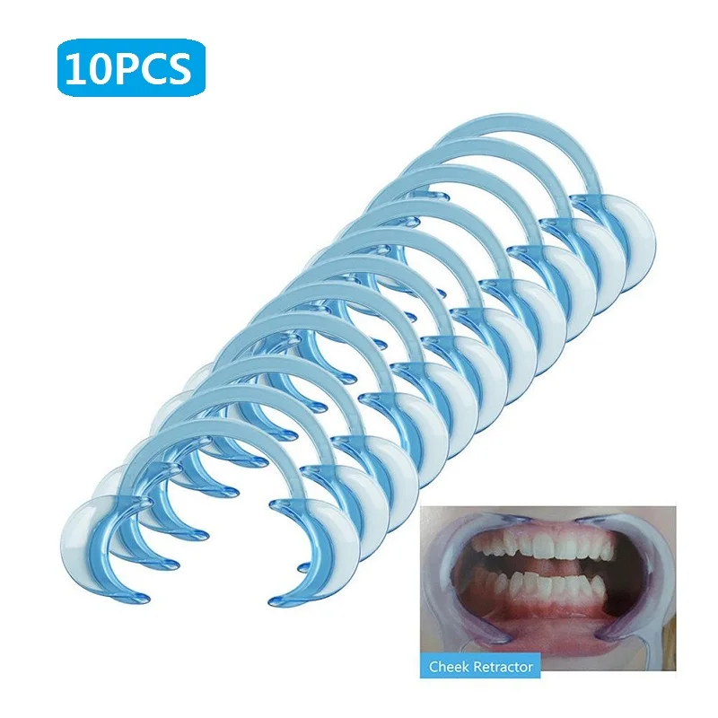 10pcs Mouth Opener Blue Disposable Plastic Dental c Type Reusable Health Care Whitening Cheeks Retractor | Красота и здоровье