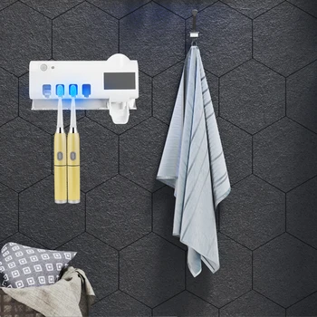 

Intelligent UV Toothbrush Sterilizer Automatic Ultraviolet Toothpaste Holder Squeezers Dispenser Bathroom Accessories