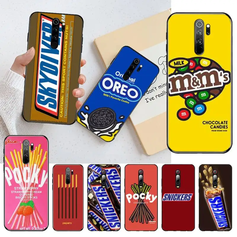 Шоколадный печенье молочный напиток pocky Bling Cute чехол для телефона Redmi Note 9 8 8T 8A 7 6 6A