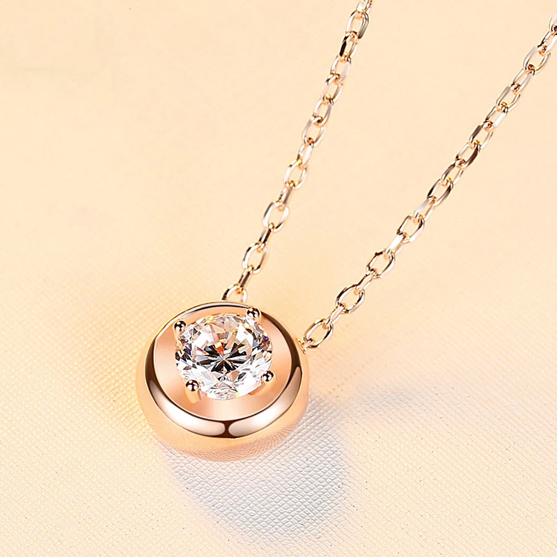 BOEYCJR 925 серебро 0.6ct F цвет Муассанит VVS помолвка элегантный свадебный пузырь кулон ожерелье для женщин Подарок на годовщину