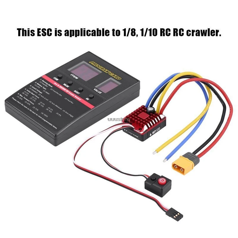 Hobbywing QuicRun ESC 1:10 1/8 1080 Brush Brushed WP 80A Electronic Speed Controller For Rc Car Crawler Traxxas TRX4 Axial SCX10 1