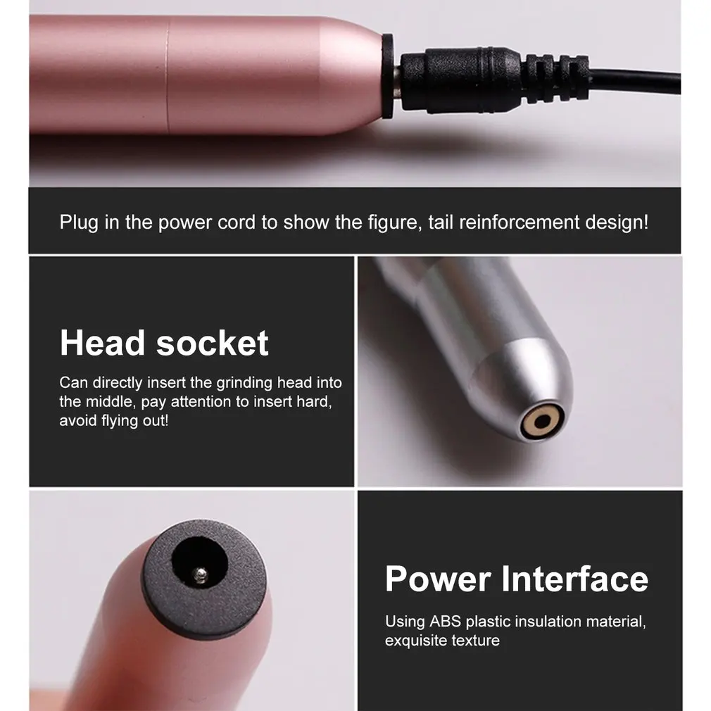Электрические инструменты для маникюра, USB интерфейс, электрический полировщик для ногтей, 26000 скорость, высокоэффективный переносной полировщик, инструменты