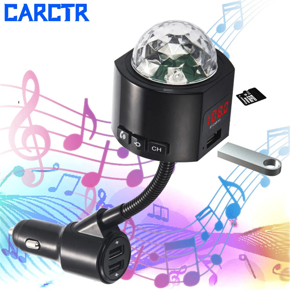 

Integrally Ambient Car Interior Light Multifunctional Bluetooth Car MP3 Universal Smart Dual Usb Charger Auto Atmosphere Light