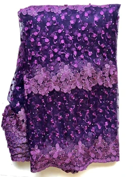 

African French Lace Fabric High Quality Tulle Net Lace Fabric 5 Yards Embroidery Nigerian Lace Fabric For Women