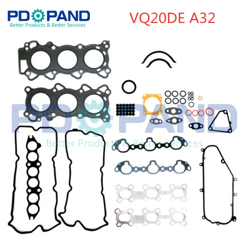 VQ20DE A32 VQ20DE полный комплект прокладок 10101-6Y225 для Nissan Cefiro Maxima A33 CA33 2.0L V6 - Цвет: VQ20DE A32
