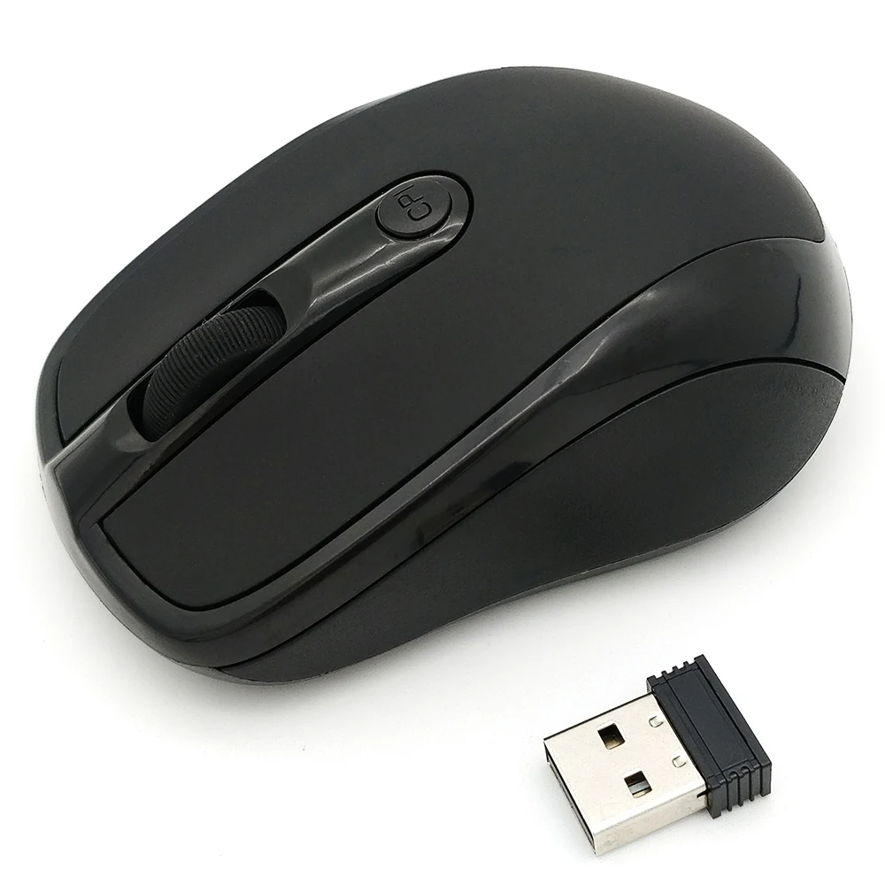Ratón inalámbrico USB, receptor ajustable de 2000DPI, óptico, 2,4 GHz, ergonómico, para ordenador portátil y PC 1
