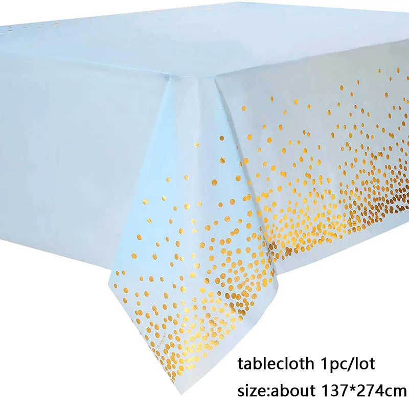 Tovaglia Compleanno 2 Pezzi In Plastica Bianco E Nero - 274x137 Cm - Impermeabile E Anti-olio Con Striscione Incluso