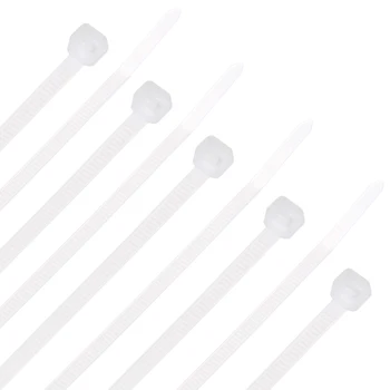 

uxcell 200pcs Nylon Cable Ties 6 Inch Self-Locking Zip Ties 0.14 Inch Width White Single-use Locking Cable Tie