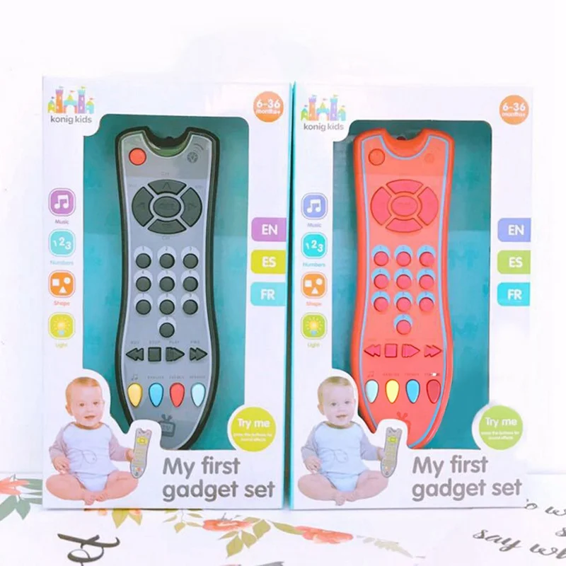 Avec Simulation vocale Machine d'apprentissage bébé jouets musique multifonctionnel cadeau téléphone Mobile TV télécommande numéros en plastique