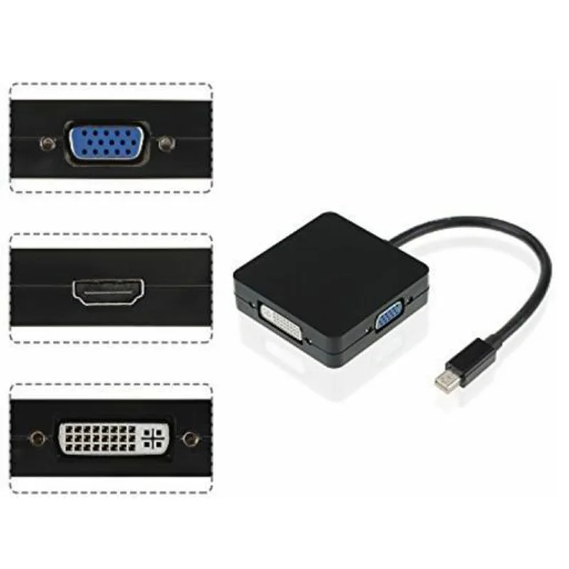 1 шт. мини дисплей порт для DVI VGA HDMI адаптер кабель шнур аксессуары для MacBook