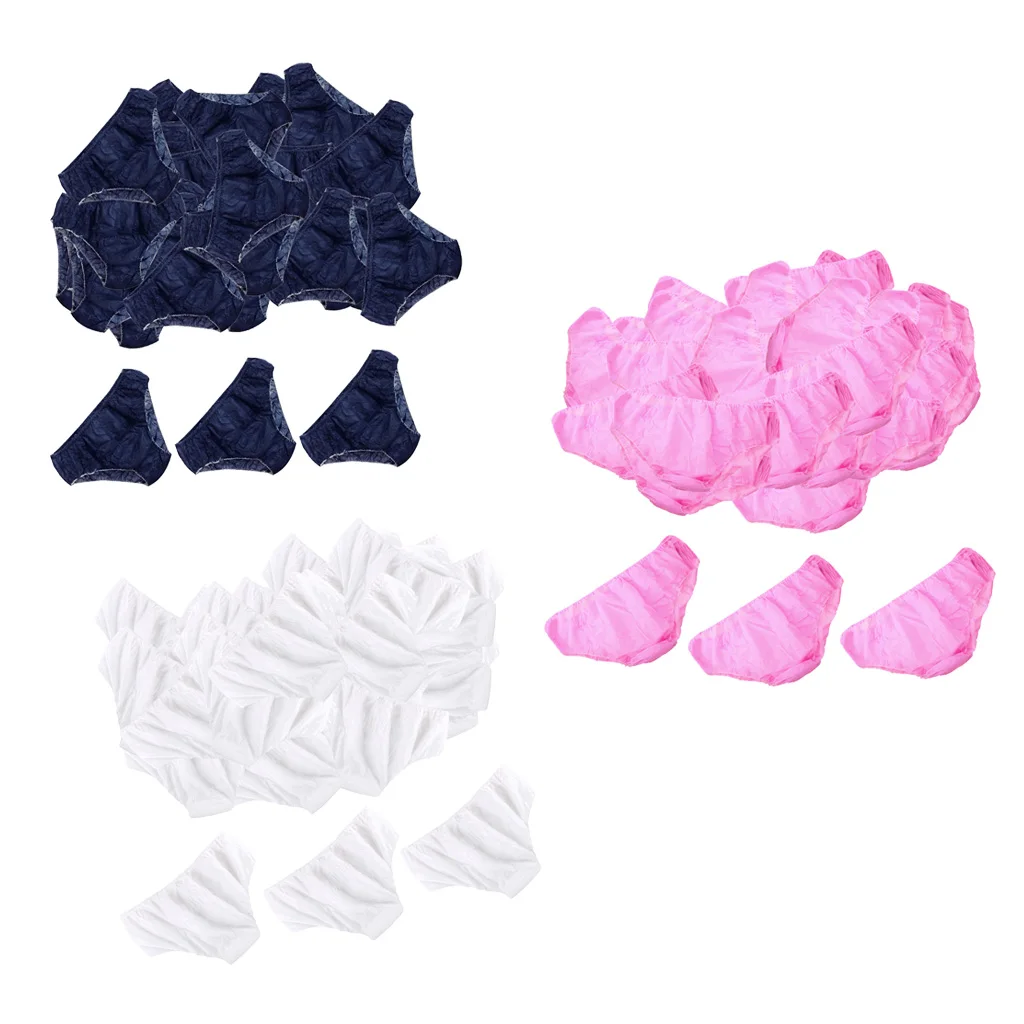 150 Pieces Nonwoven Disposable Panties for Women & Girls, Postpartum Incontinence Underwear, Travel Spa Paper Briefs