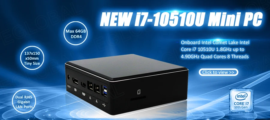 Eglobal Micro PC Barebone with New Intel Core i7 10510U/i3 10110U, Windows TV BOX, 2 LAN, DP, HD, Dual Band WiFi, Desktop Mini Computer. Description Image.This Product Can Be Found With The Tag Names Barebone Mini PC, Computer Office, Eglobal