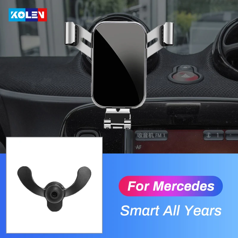 Car Mobile Phone Holder Gravity Stand For Mercedes Benz Smart 451 Fortwo 453 Forfour 360 Rotation Auto GPS Air Vent - Цена: 2 196,64 руб.