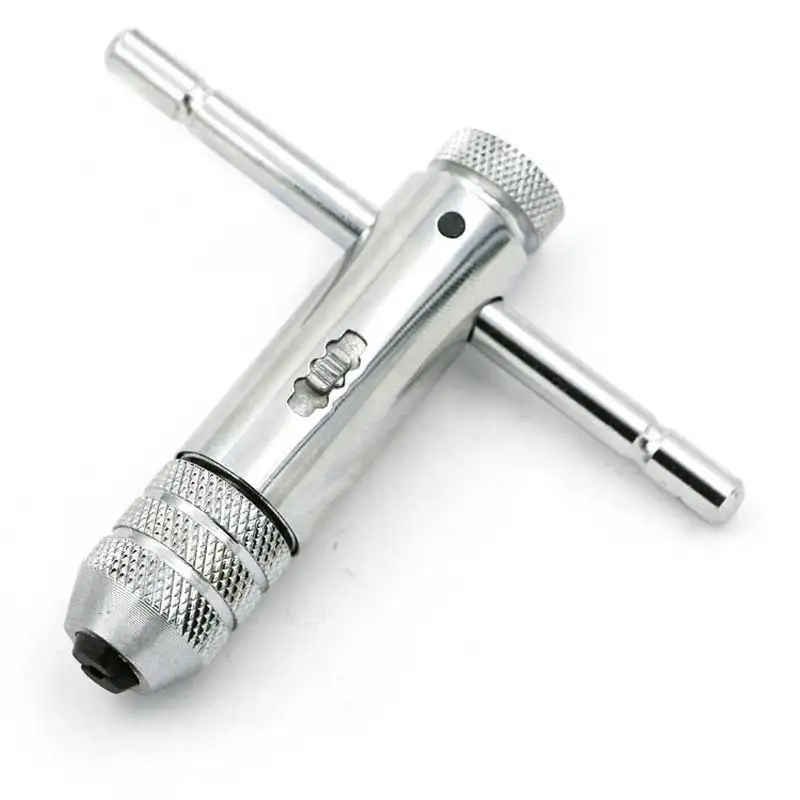 

Adjustable T-Handle Ratchet Wrench Screw Tap M3-M8 Thread Plug Tap Hand Tool