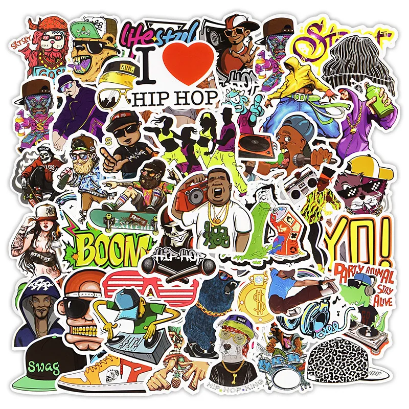 Afkeer levend bijeenkomst 10/50Pcs Hip Hop Rock Sticker Graffiti Stickers Vinyl Cool Decal Laptop For  Skateboard Car Trunk Toy Gift for Rapper MC B Boy DJ|Stickers| - AliExpress