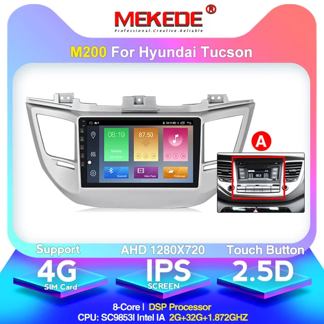 $US $102.00 MEKEDE 9 Inch Android 10.0 4+64G For Hyundai TUCSON 2014 2015 2016 2017 2018 Car GPS Unit Player Ra