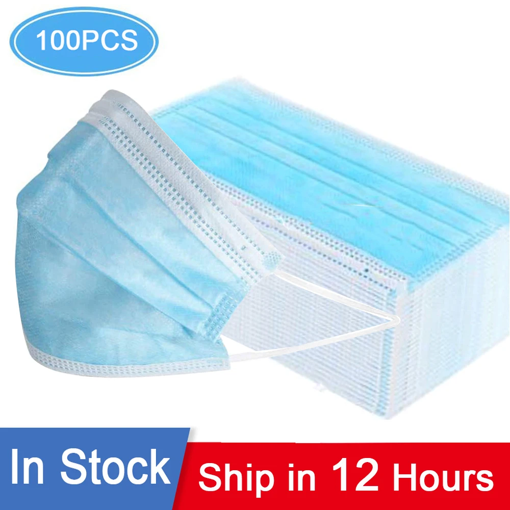 

3 Layers Anti-dust Masks Disposable Breathable Face Mouth Mask Kids Adult Ear Loop Filter Masks