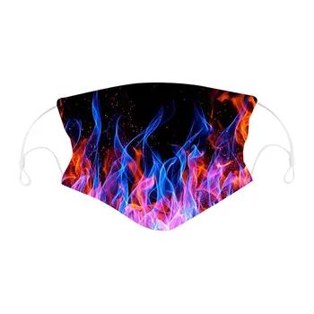 

Party Decorative Mask 3D Multicolor Printed Face Mask Dustproof Windproof Anti-haze Anti-spitting Protective Masks Mouth Cover