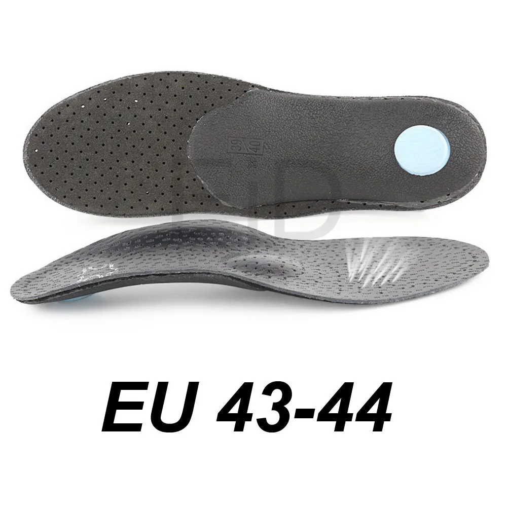 EiD кожа высокого качества insole стелька для плоских ног супинатор ортопедический обувь вставки в обувь для ног для мужчин и женщин - Цвет: EU 43-44
