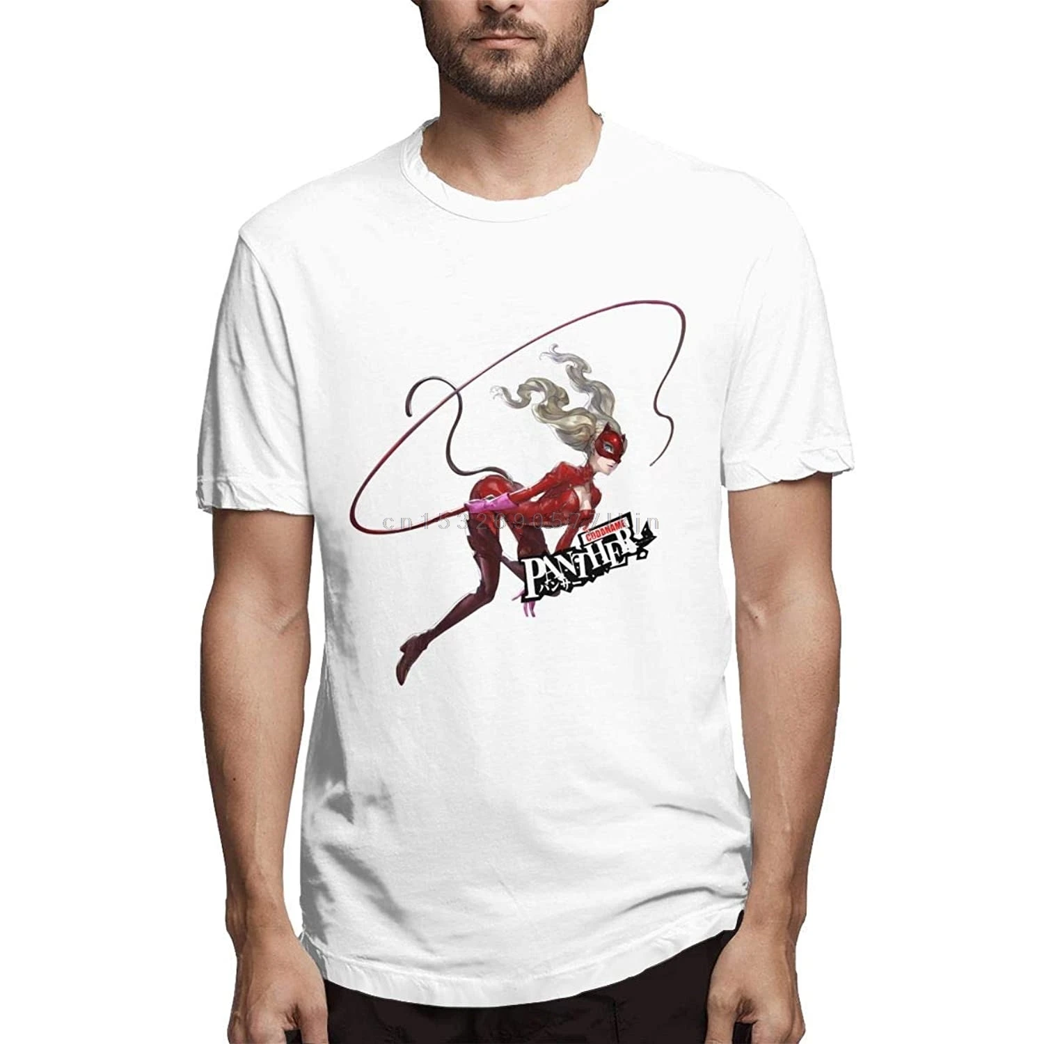 Мужская хлопковая футболка с коротким рукавом Persona 5 Joker Amamiya Ren | одежда