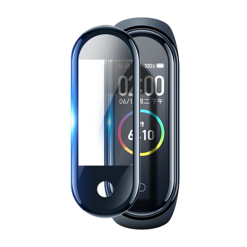 Мягкая защитная пленка для Mi Band 4 NFC Smart протектор MiBand 4 ремешок Стекло(не закаленное стекло) пузырьковая установка
