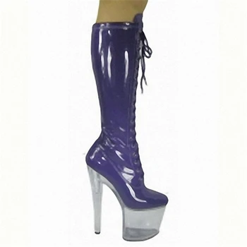 

Super high heel high boot sexy big size thin heel waterproof platform performance boots star