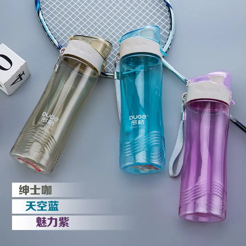 

550ml Korean-style Creative Plastic Water Bottle Portable Men And Women-Glass Dynamic Outdoor Sports Kettle Student Cup