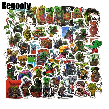 

50pcs Fink mouse Green Cartoon Children Stickers Skateboard Guitar Suitcase Girls Waterproof scrapbooking Sticker Kids Graffiti