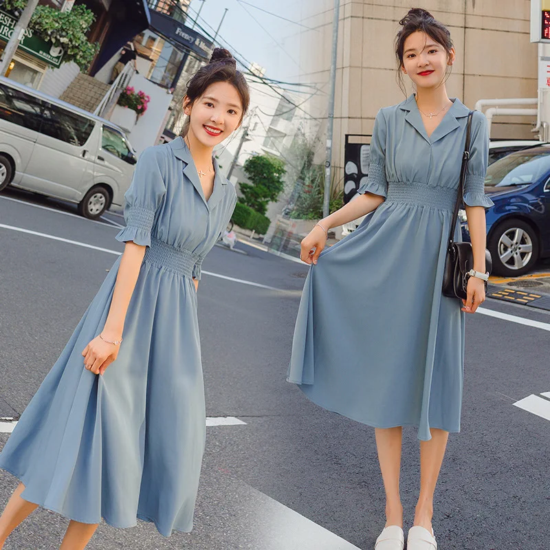 

Minimalist Doctrine Normcore Style Dress Immortal Gentle Skirt Korean-style 2018 New Style Fashion Slimming Chiffon A- line Skir