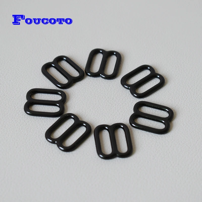 50Pcs/Lot DIY dog collar Adjuster Slider for 15mm Webbing Adjustment DIY Accessories High Quality Plated Metal-Black