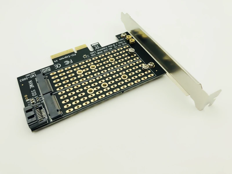 M.2 NVMe SSD NGFF для PCIE X4 адаптер M ключ B двойной Интерфейс карты Поддержка PCI Express 3,0 2230 2242 2260 2280 Размеры M2 SSD