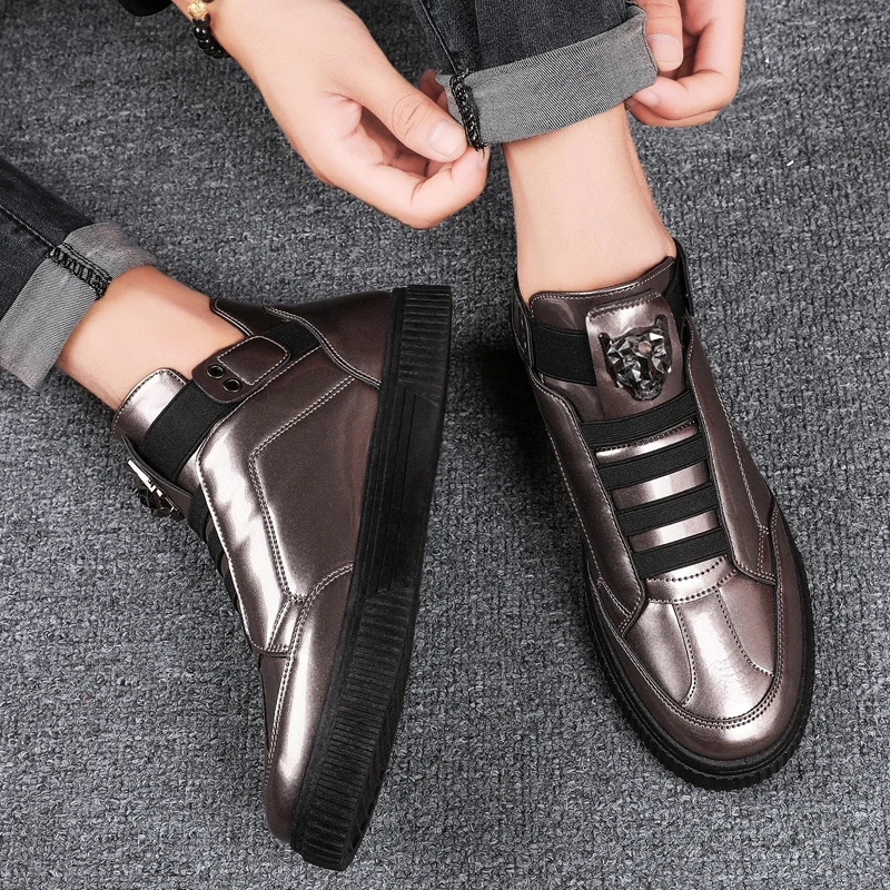 

2019 new autumn and winter Korean fashion trend casual paint outdoor high to help comfortable high quality casual shoes