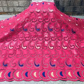 

Wholesales 2020latest soft Gezner lace African Bazin riche brode lace fabric for party Groud Dresses classic pink
