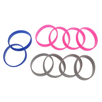 

10 Silicone Rubber Bracelet Cuff Wristband Wrist Band 12mm